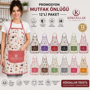 Promosyon mutfak önlüğü 12'li paket